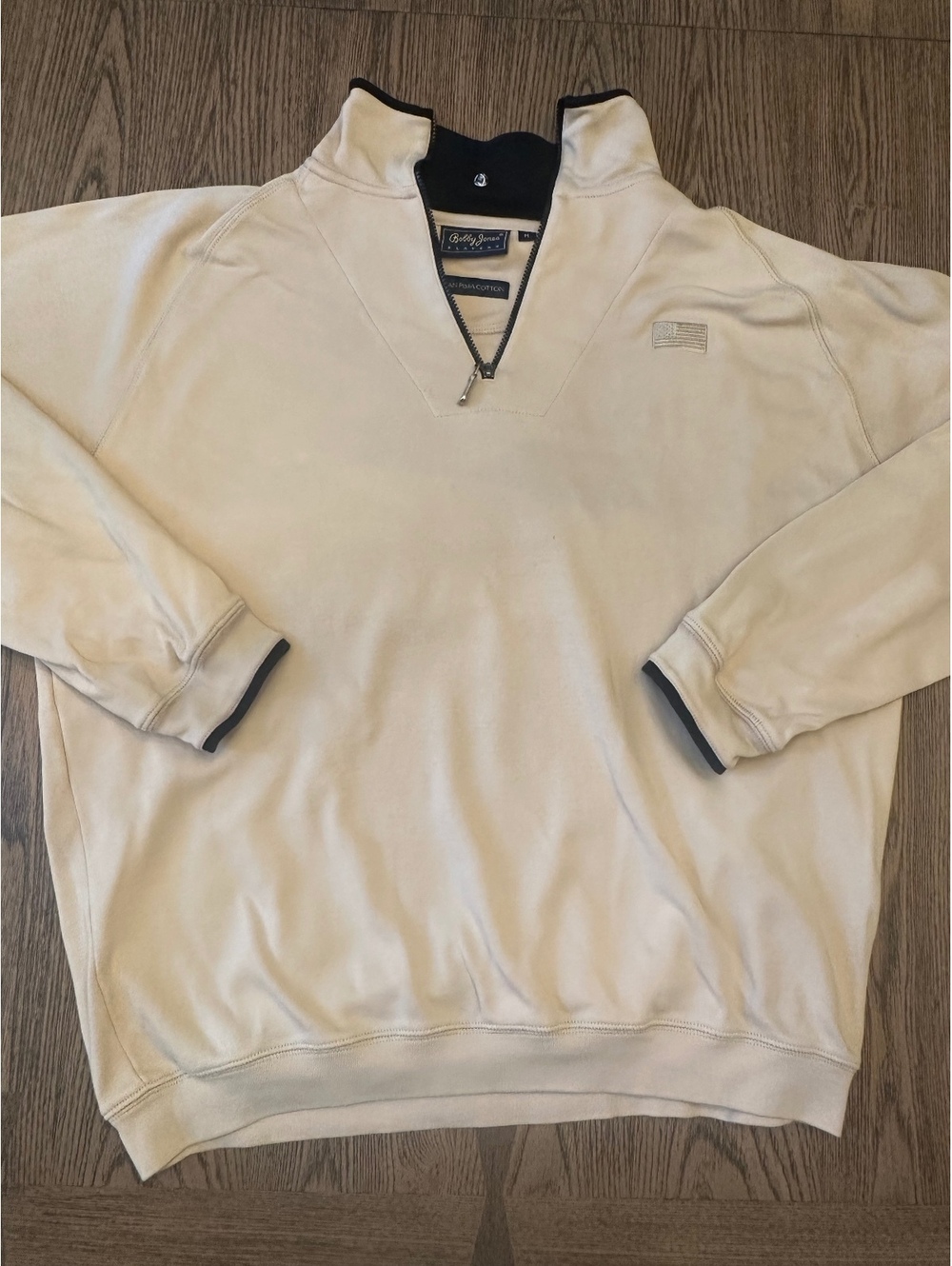 Bobby Jones Players Peruvian Pima Cotton Half-Zip Sweatshirt, Size M